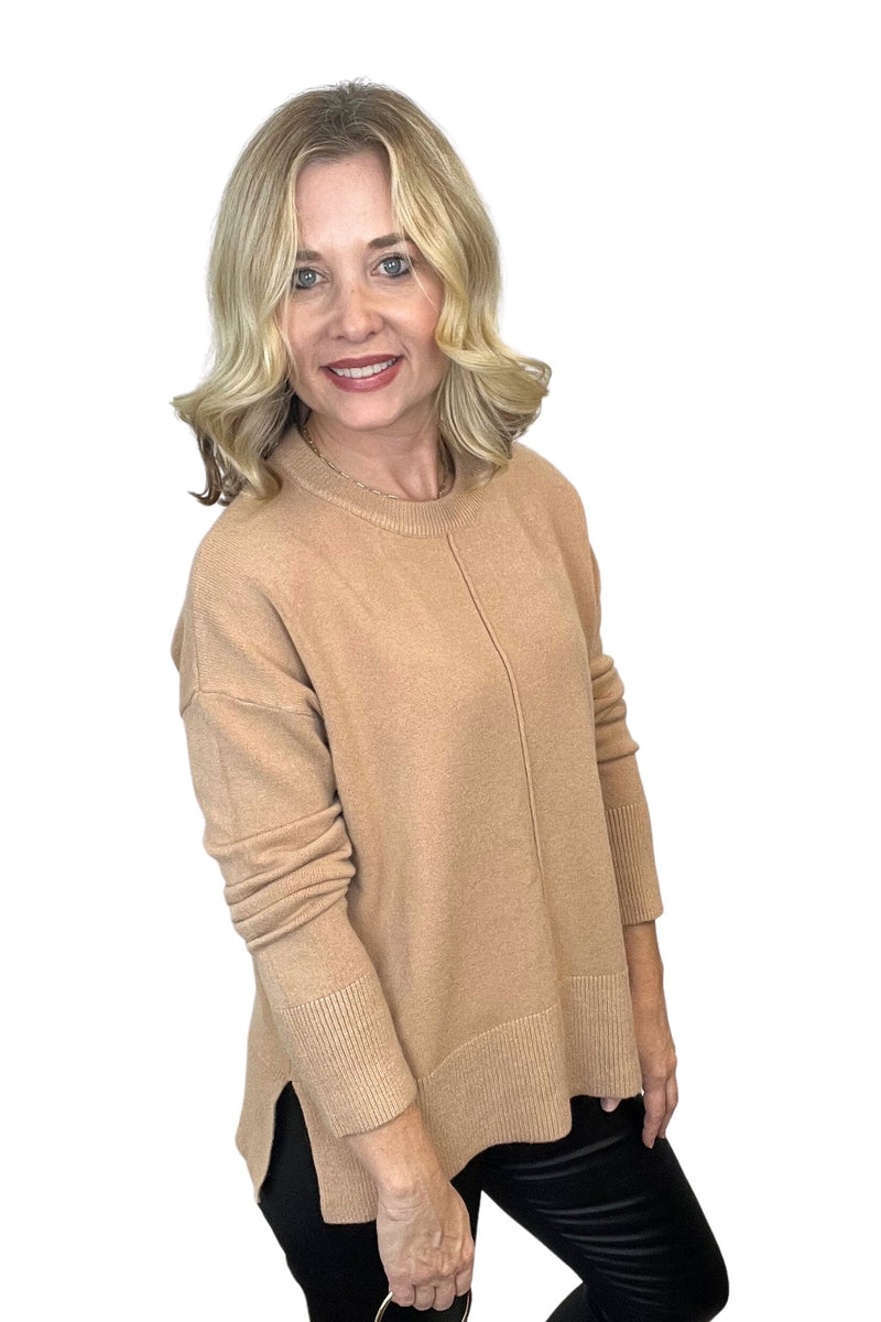 Round Neck Long Sweater