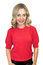 Short Sleeve Knit Sweater