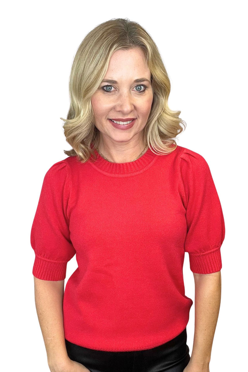 Short Sleeve Knit Sweater