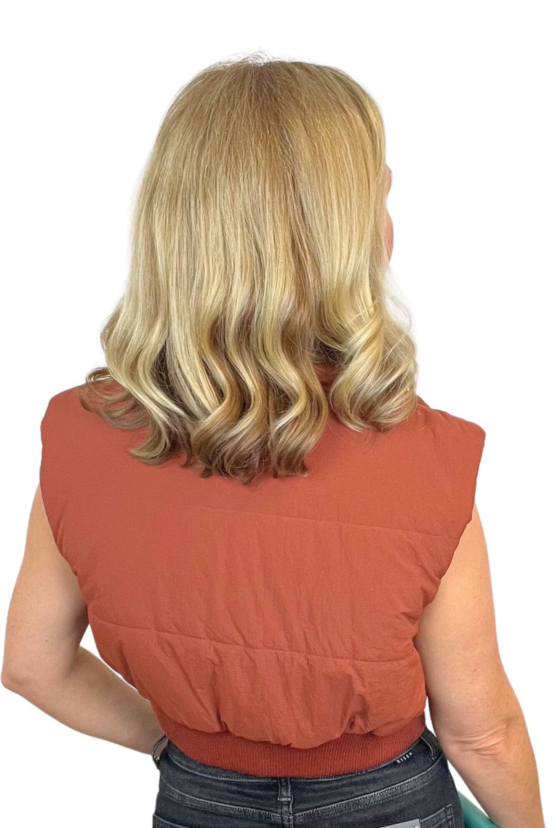 Cropped Quilted Vest