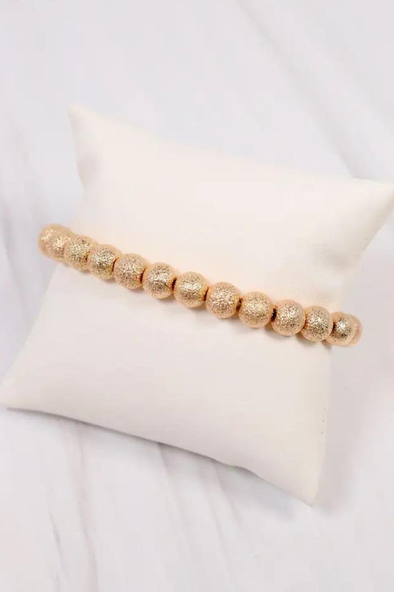Textured Ball Bracelet in Gold
