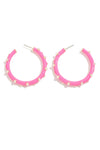 Hoop Earrings with Pearl Accents