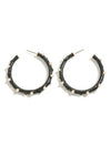 Hoop Earrings with Pearl Accents