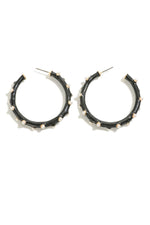 Hoop Earrings with Pearl Accents