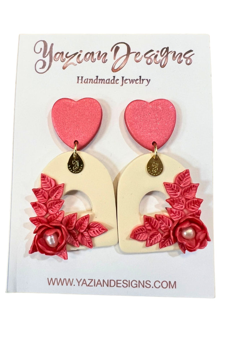 Yazian Designs Peaches and Cream Earrings