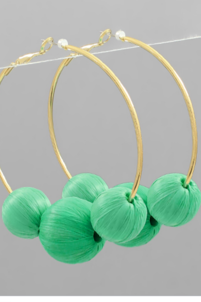 Raffia Hoop Earrings