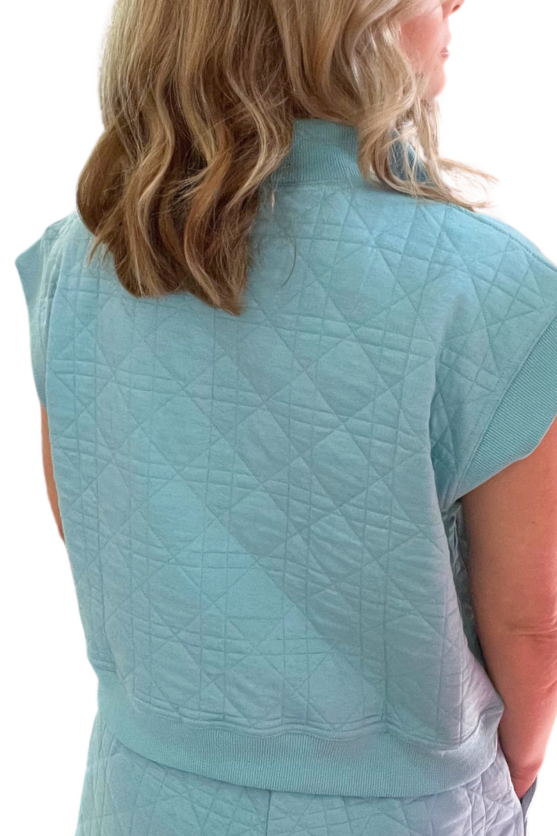 Quilted 1/4 Zip Top