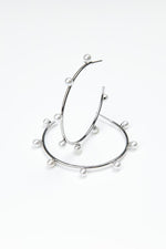 Michelle McDowell Large Silver Hoop Earrings