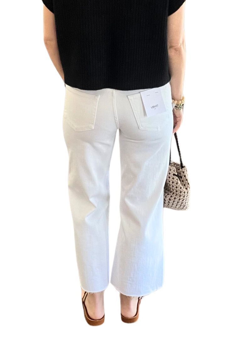 Vervet High Rise Crop Wide Leg Jeans