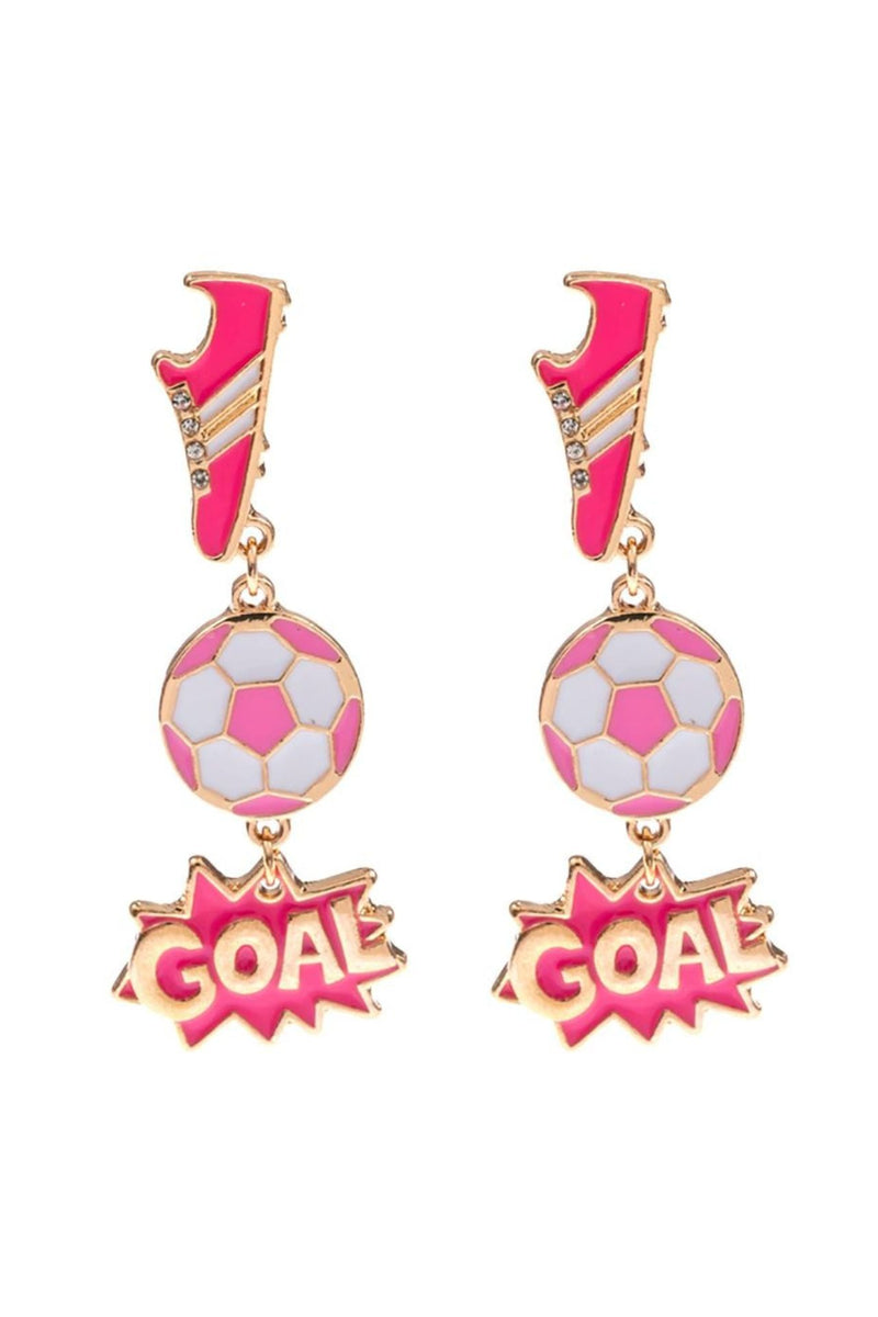 Linked Soccer Earrings