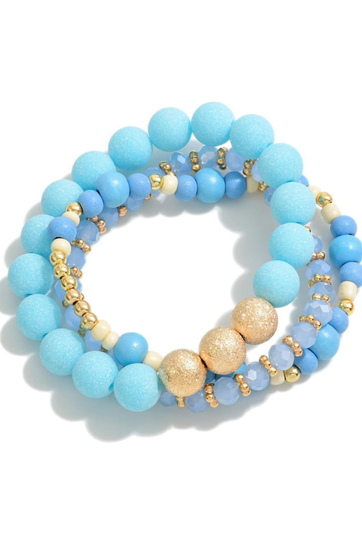 Textured 3 Strand Stretch Bracelet