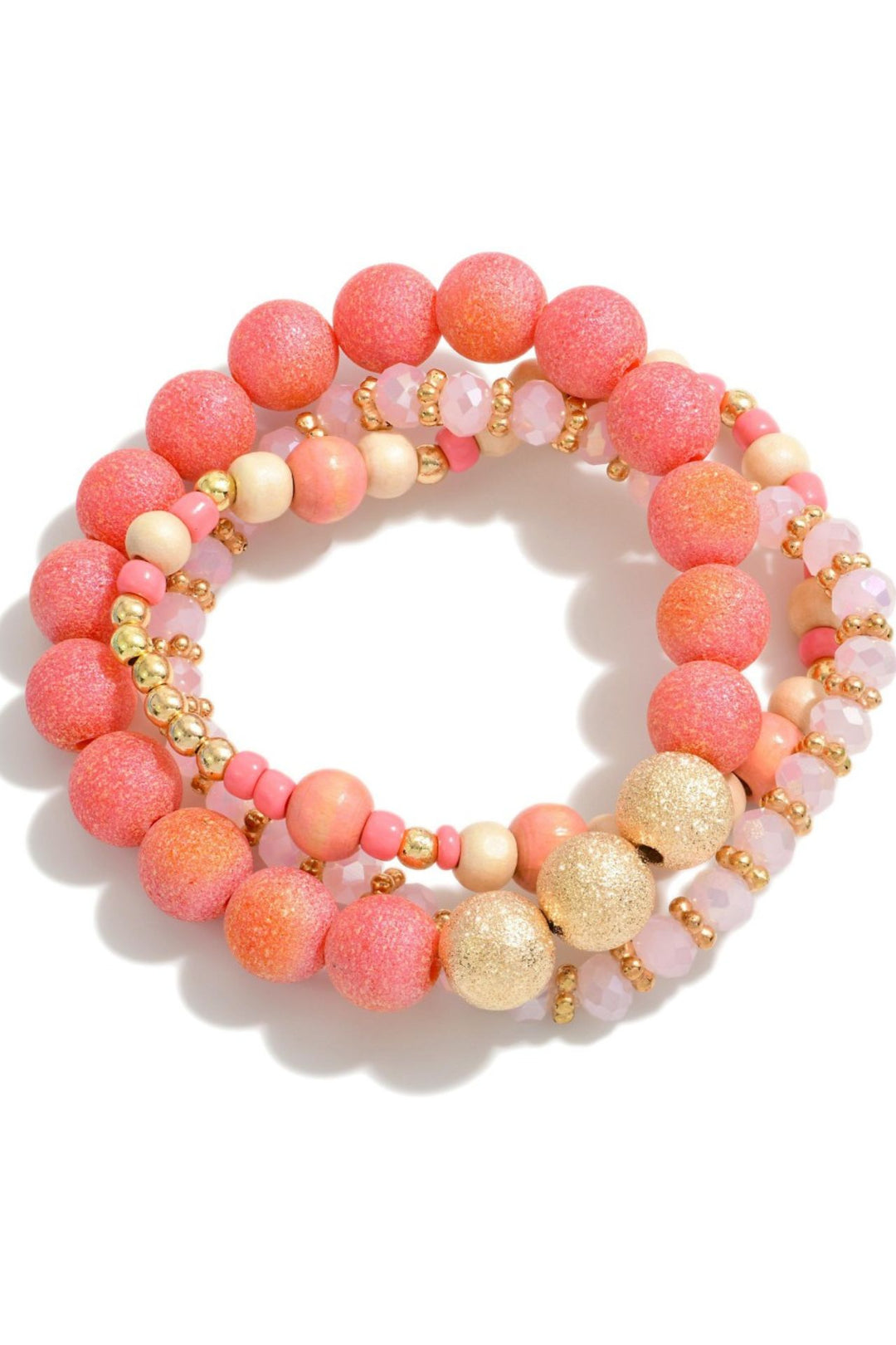 Textured 3 Strand Stretch Bracelet