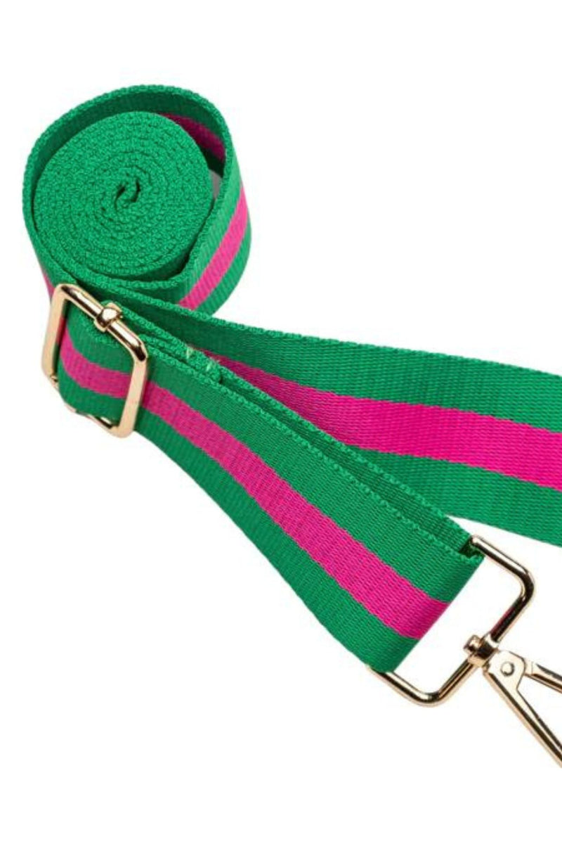Hot Pink and Green Guitar Strap