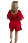 Red Sequin Star Romper