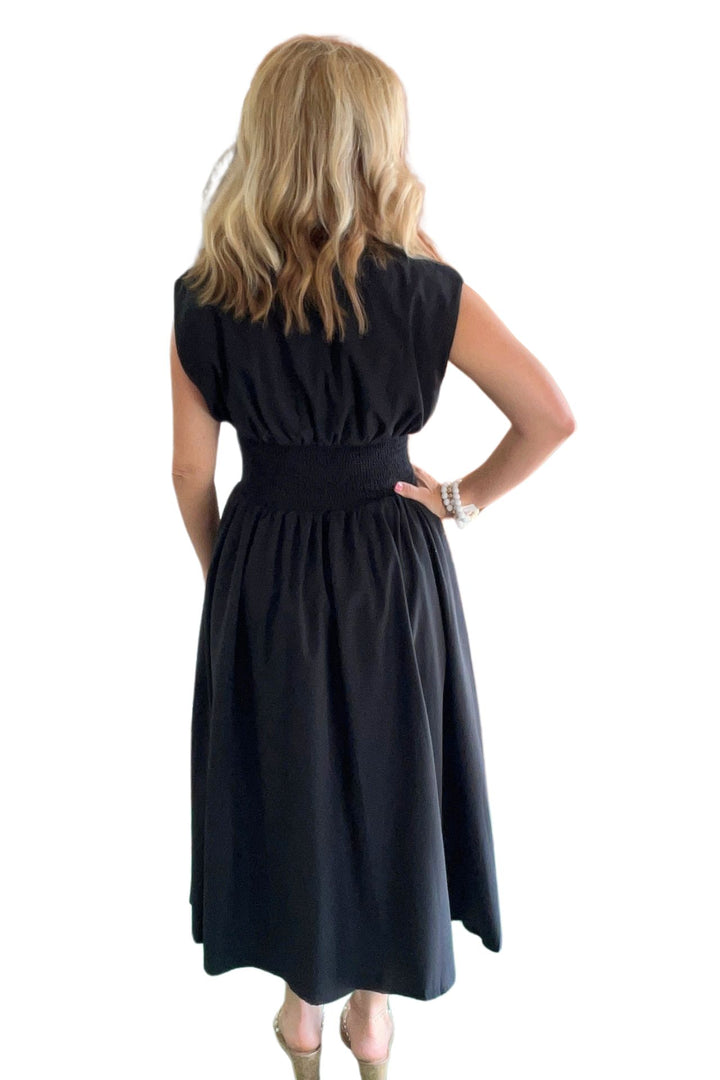Front Zipper Midi Dress