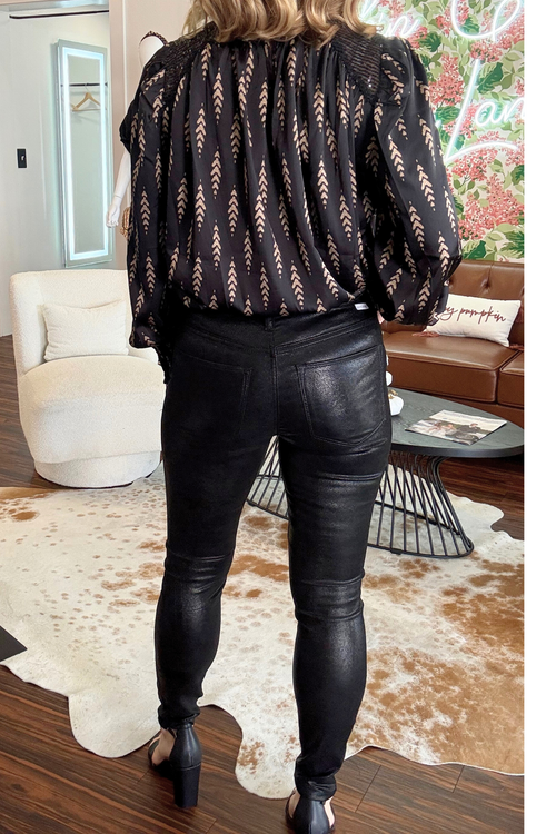 Dear John Shiny Black Skinny Pant