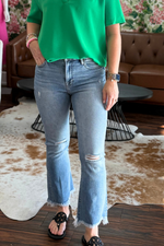 Hidden Happi Fray Crop Flare Jeans