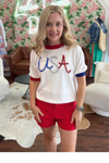 USA Short Sleeve Sweater