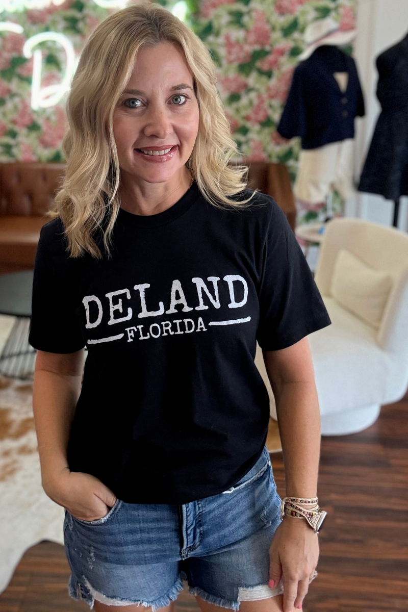 Distressed Font DeLand T-Shirt
