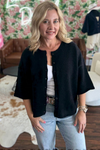3/4 Sleeve Button Down Cardigan