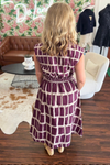 Abstract Print Midi Dress