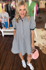 Striped Swing Shirt Dress