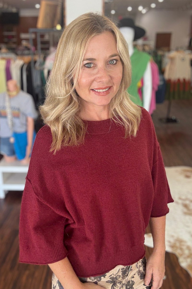 Knit 3/4 Sleeve Top