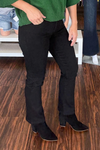 Risen Straight Leg Black Jeans