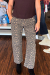 Crop Relaxed Leopard Print Pants