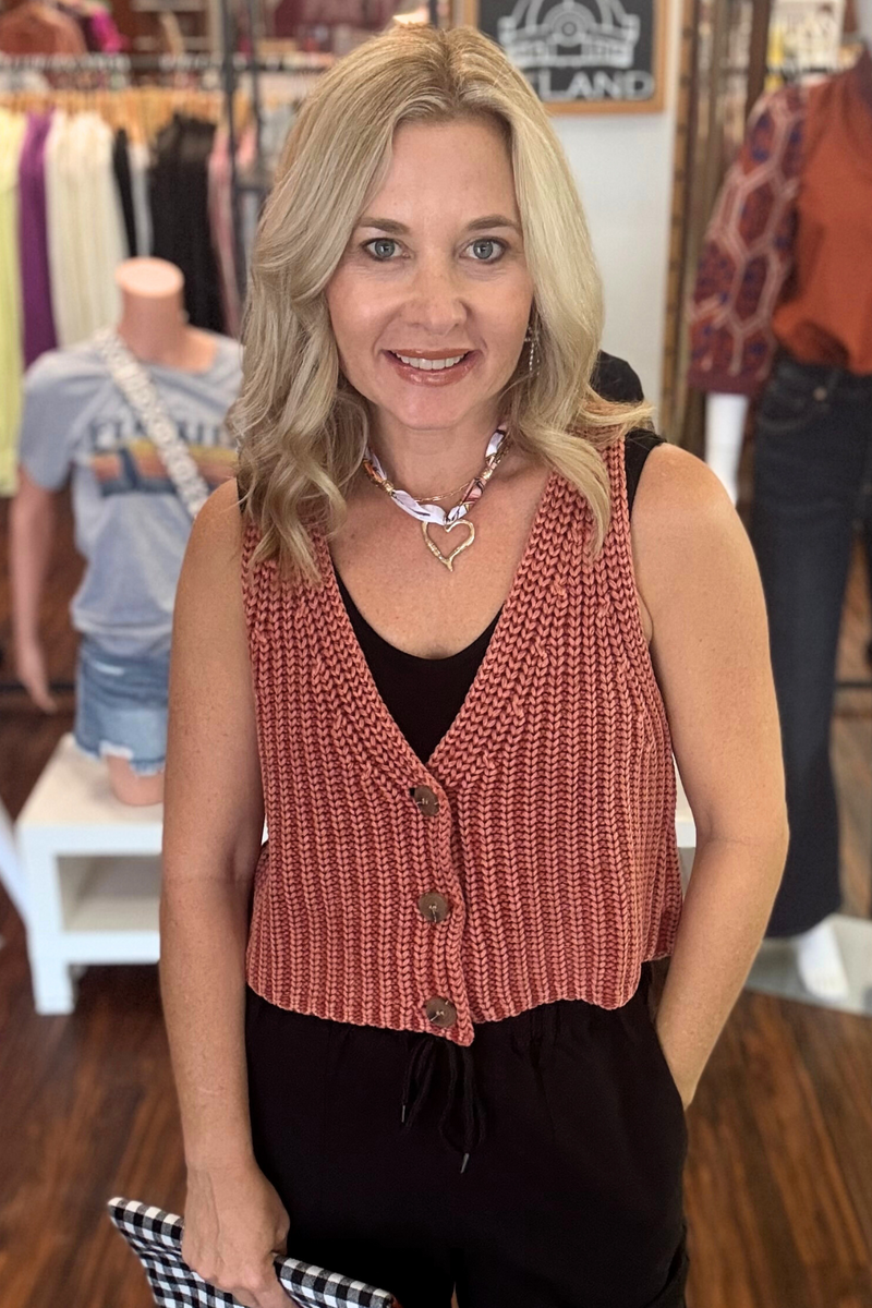 Button Down Knit Vest