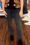 Hidden Washed Black Happi Cropped Flares