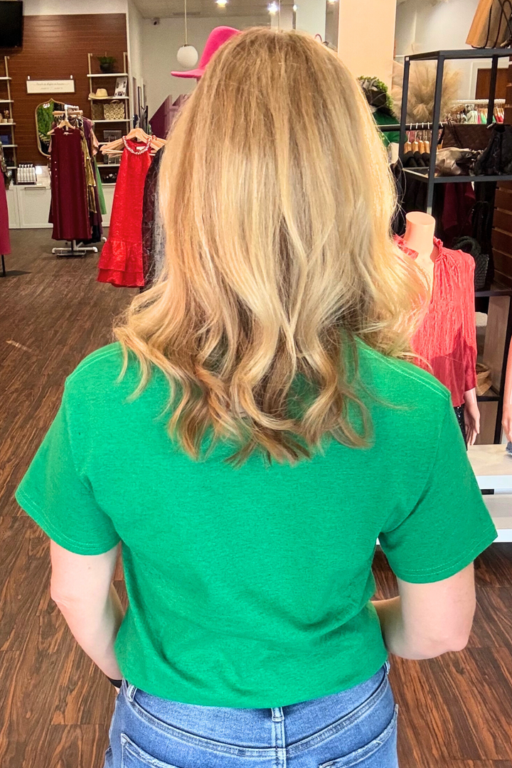 Western Boots Mardi Gras T-Shirt in Green