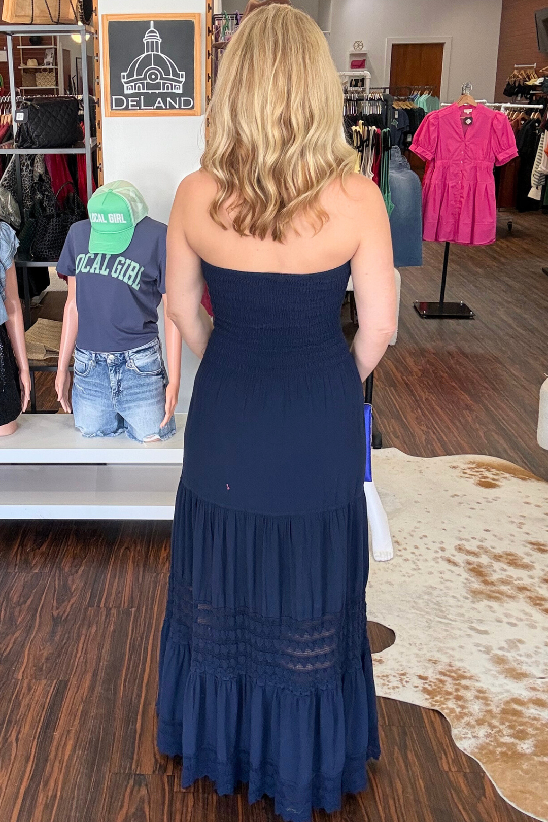 Ziri Strapless Crochet Long Dress