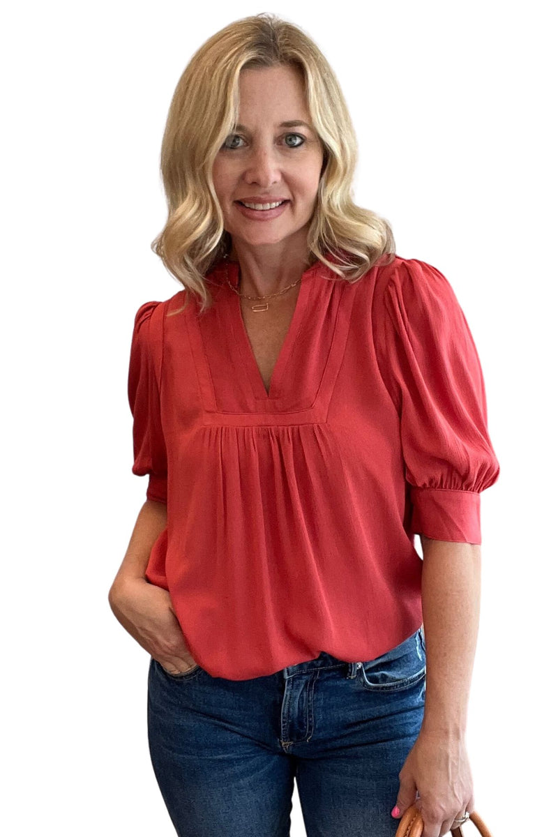 Raven Tunic Top in Persimmon