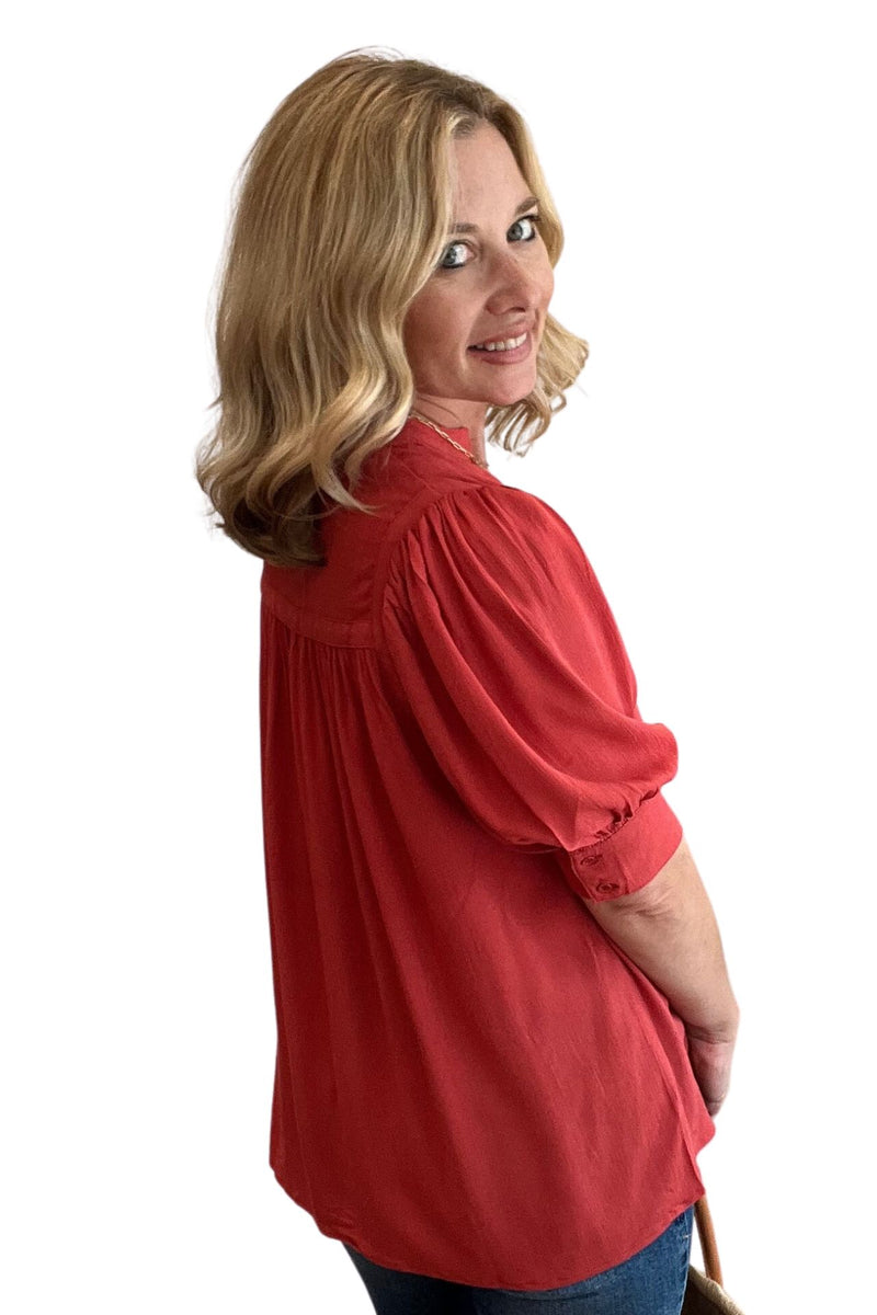 Raven Tunic Top in Persimmon