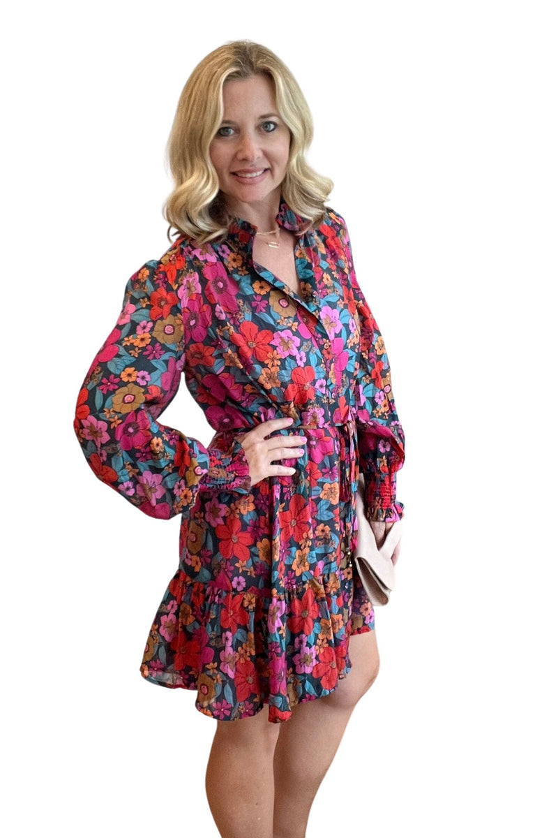 Floral Tie Waist Dress