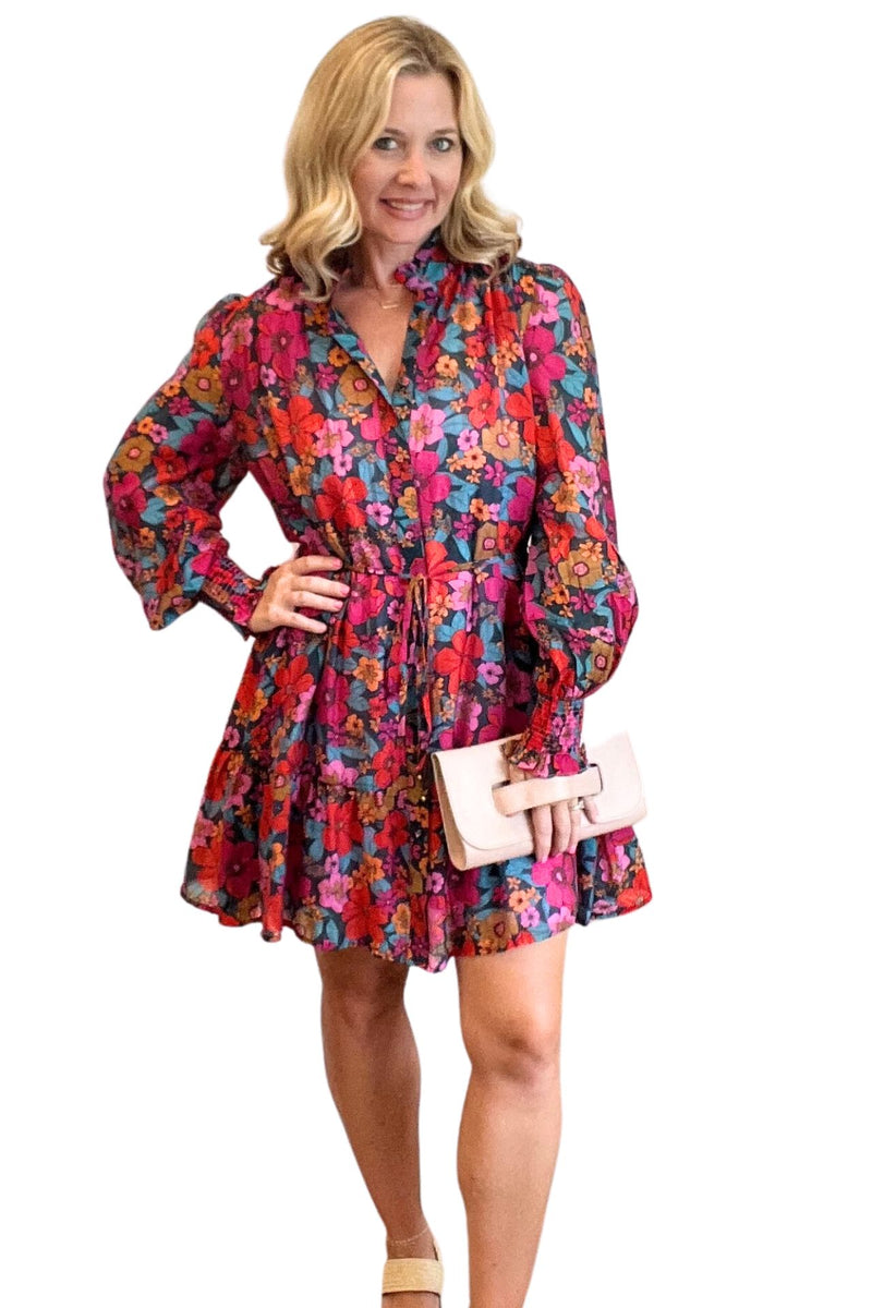 Floral Tie Waist Dress