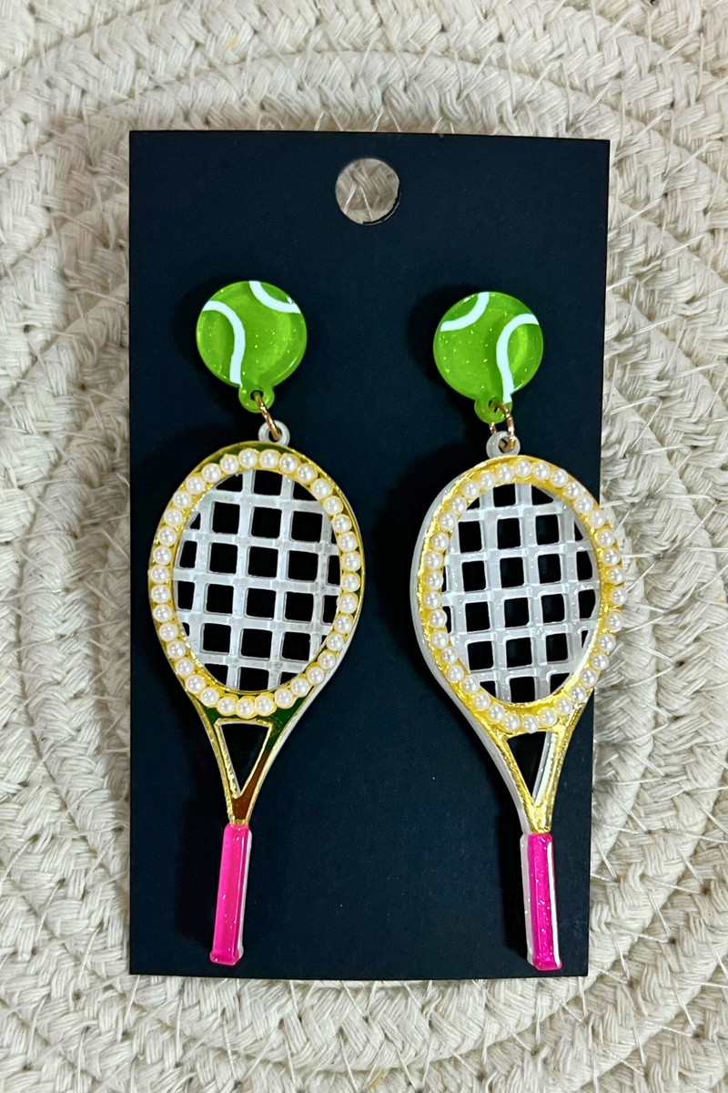 Tennis Racket Dangle Earrings