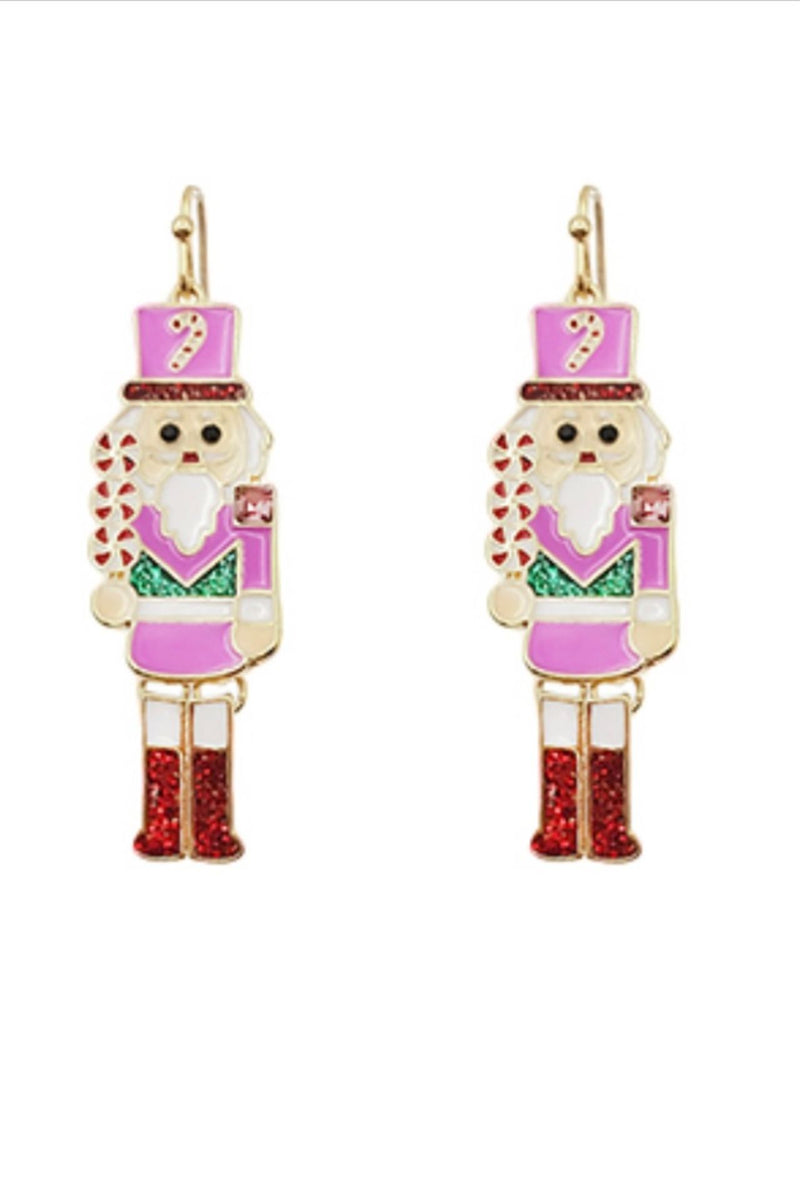Christmas Nutcracker Enamel Earrings