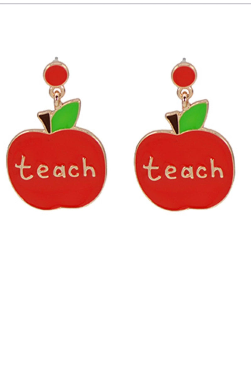TEACH Apple Earrings
