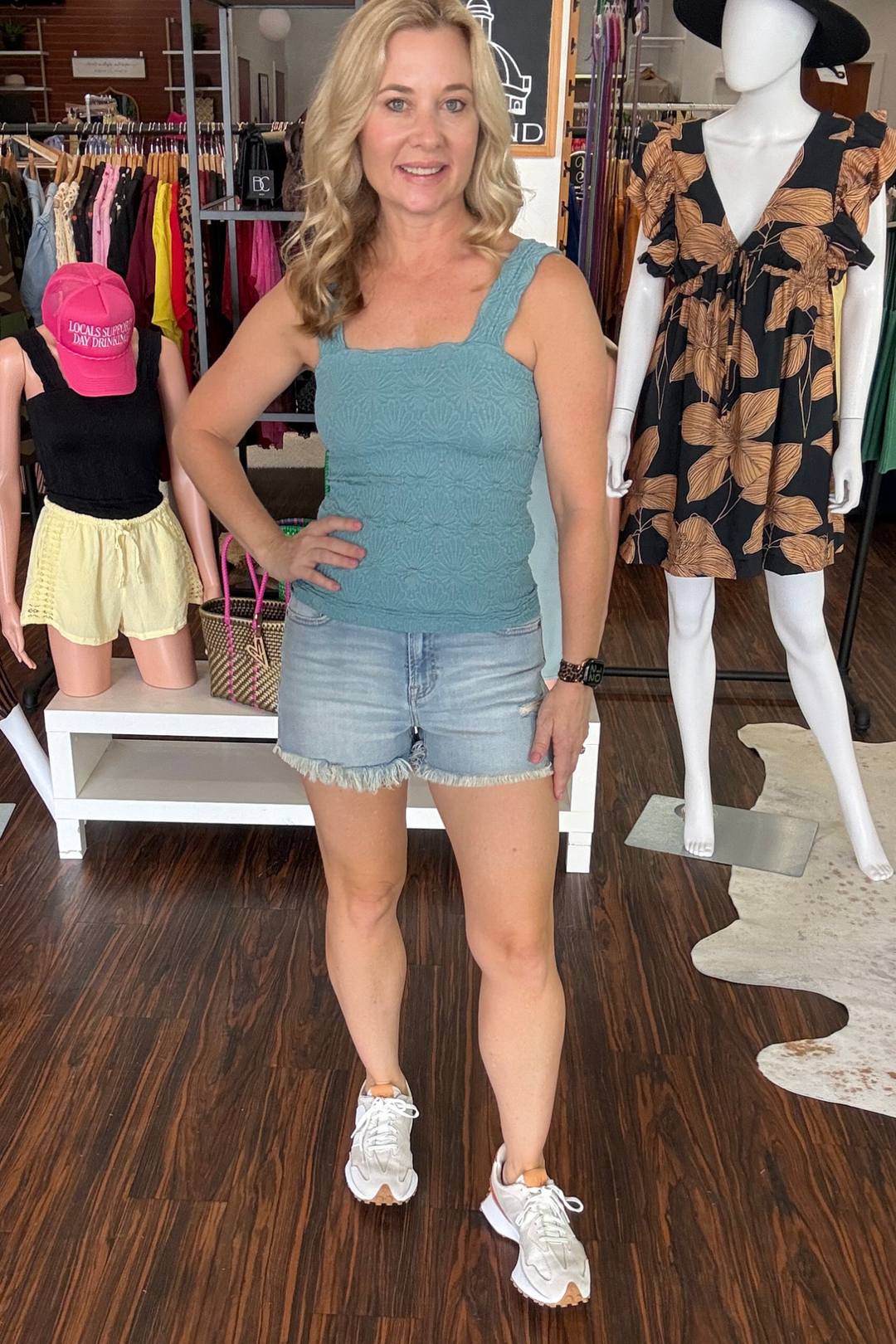 
Effortless summer style meets vintage charm in these light wash denim shorts. High-rise cut flatters and elongates, while strategic distressing and a frayed hem add character and movement. Perfect for casual days, beach trips, or laid-back weekends. Pair with your favorite tee or crop top for an instantly cool look.
