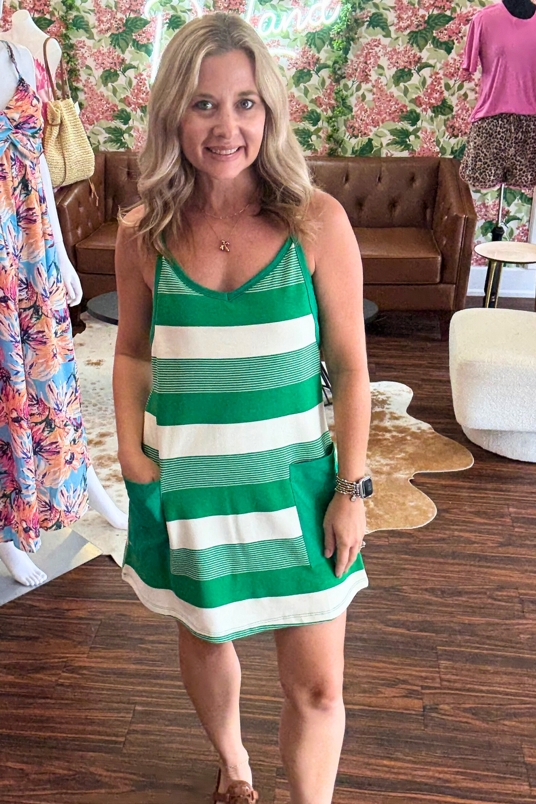 Knit Mini Dress with Built in shorts and bra