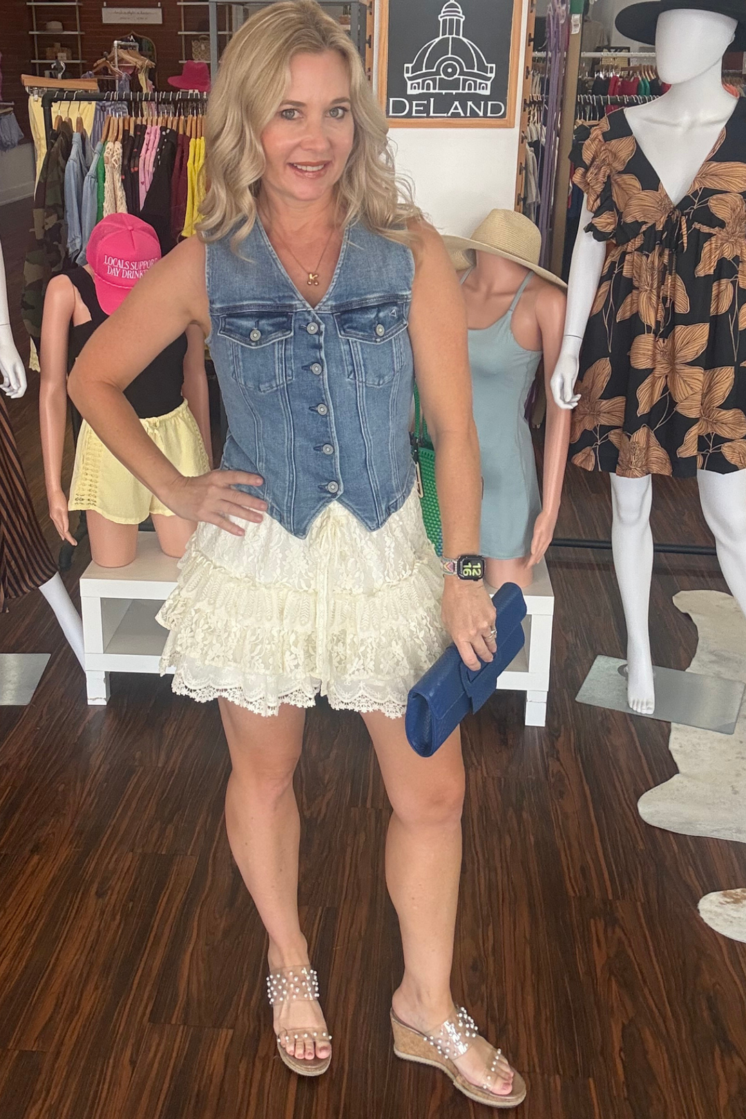 Elevate your wardrobe with these charming lace shorts featuring three-tiered ruffle layers that add playful movement and dimension. The elastic waistband ensures a comfortable, secure fit, while the delicate scalloped hemline brings a refined feminine touch. Fully lined for confidence and comfort throughout the day. Perfect for warm-weather styling with a vintage-inspired edge. 