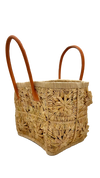 Marie Flower Crochet Straw Basket Bag