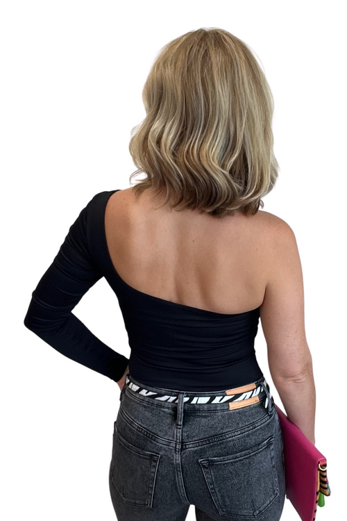 Second Skin One Shoulder Long Sleeve Bodysuit