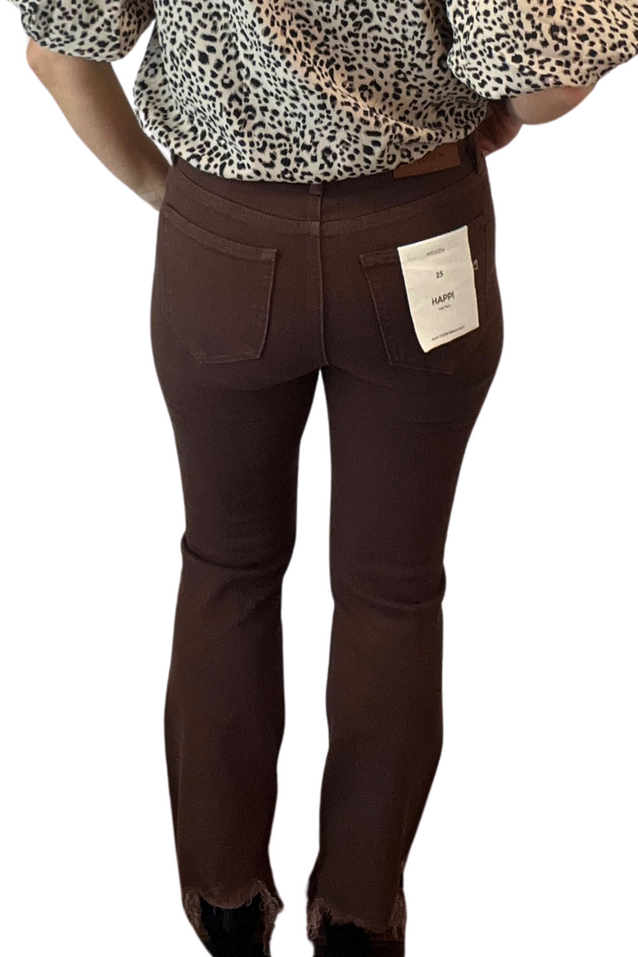 HIdden Chocolate Happi Cropped Flares