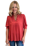 Raven Tunic Top in Persimmon