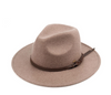 Felt Brim Hat with Leather Trim