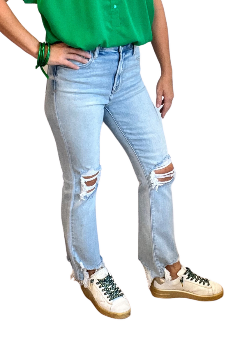 HIdden Happi Flares in Medium Wash Denim