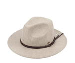 Felt Brim Hat with Leather Trim